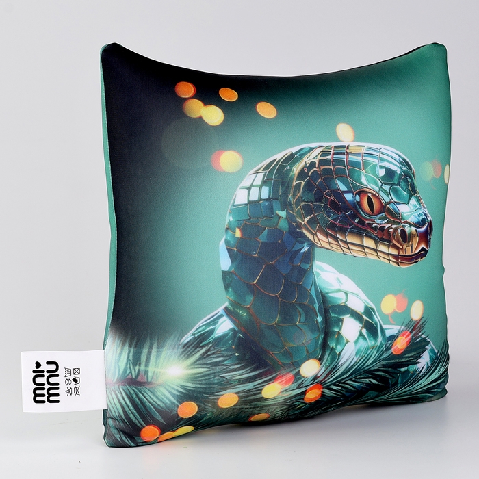 Новый год! Антистресс подушка-игрушка &laquo;Змея&raquo;, зелёная