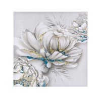 Картина &laquo;Цветы&raquo;, золото, 60х60 см