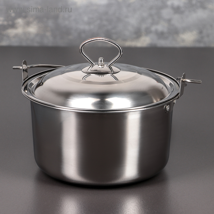 Котелок из нержавеющей стали «Походный», 2,5 л, d=20 см Котелок из нержавеющей стали «Походный», 2,5 л, d=20 см