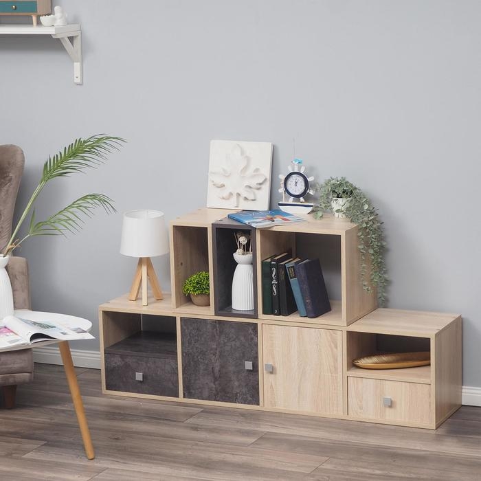 Стеллаж №1 DICE CUBE 1 секция, 360х360х320, Цемент