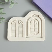 Молд силикон "Окно и ставни" 3 предмета 0,8х8х10 см Молд силикон "Окно и ставни" 3 предмета 0,8х8х10 см
