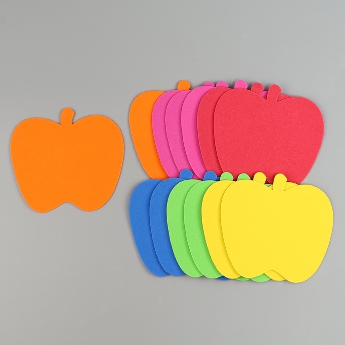 Набор фигурок из EVA Набор фигурок из EVA "Яблоко", 12 шт, цвет МИКС