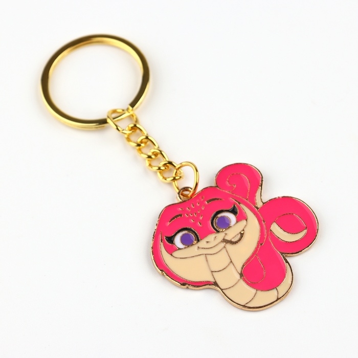 Брелок новогодний, для ключей, металлический &laquo;Змейка&raquo; 3,5 х 8,5 см