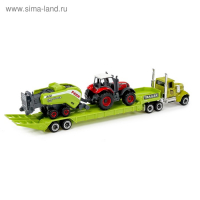 Грузовик металлический &laquo;Ферма&raquo; с трактором, МИКС