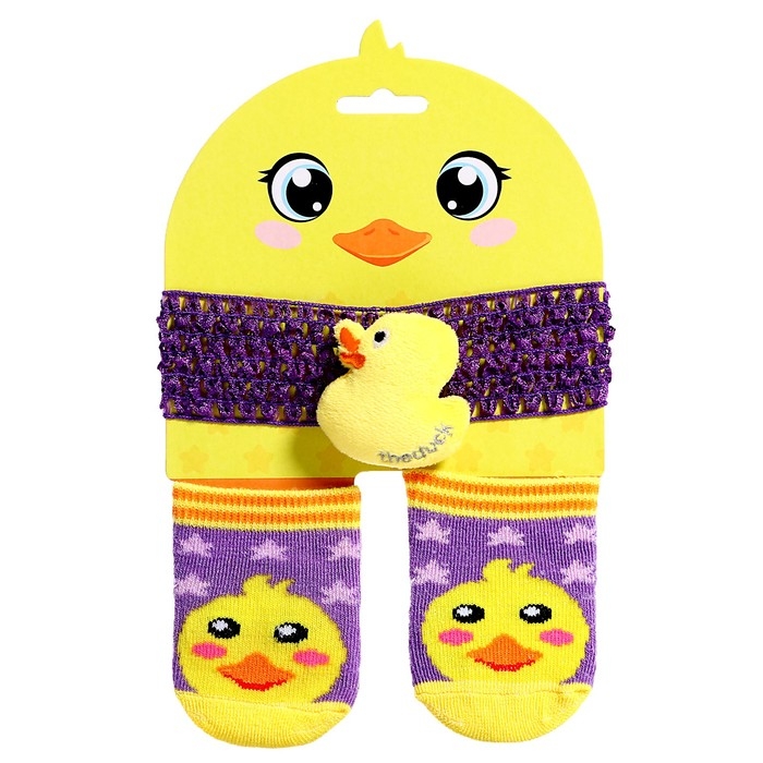 Одежда для пупса &laquo;Утёнок&raquo;, носочки с повязкой