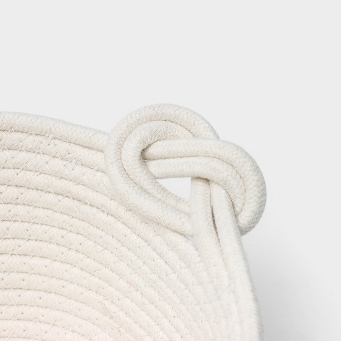 Корзина для хранения плетёная ручной работы LaDо́m &laquo;Вилена&raquo;, 38&times;22&times;12 см, цвет белый