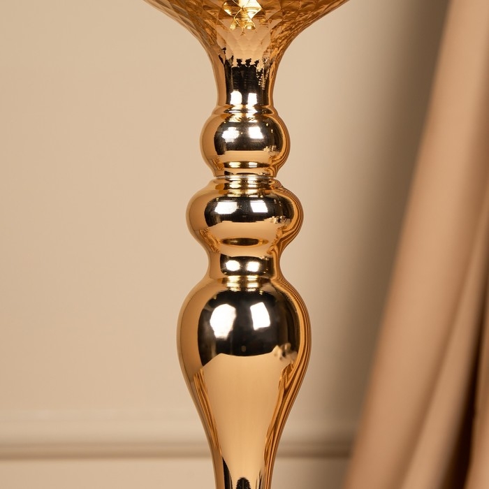 Подсвечник металл на 1 свечу &laquo;Ричард&raquo; цвет золото 12.5 х 12.5 х 37.5 см