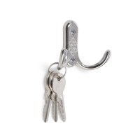 Крючок мебельный ТУНДРА TKD024 LIGHT, двухрожковый, хром Крючок мебельный ТУНДРА TKD024 LIGHT, двухрожковый, хром