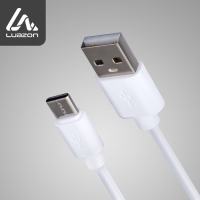 Кабель Luazon, Type-C - USB, 2 А, 1 м, белый Кабель Luazon, Type-C - USB, 2 А, 1 м, белый