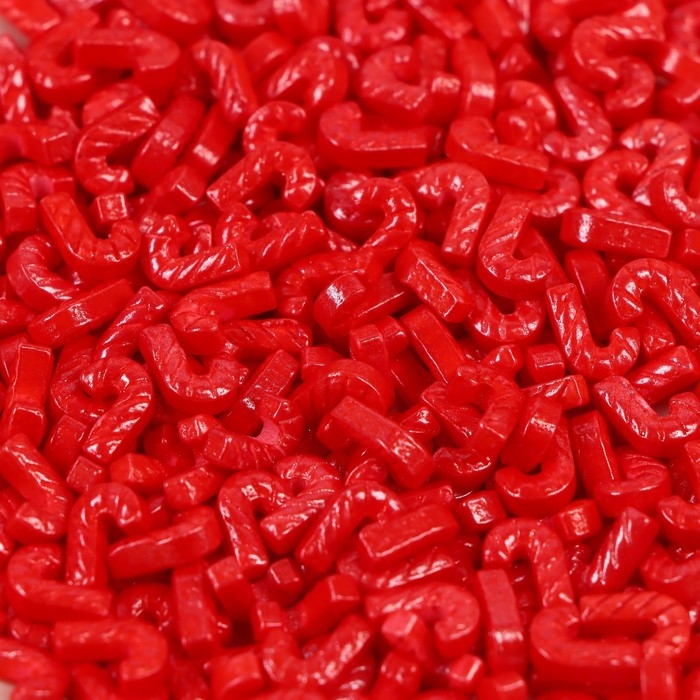 Новый год. Кондитерская посыпка "Трость", красная, глянец, 20 г