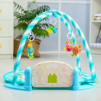 Развивающий коврик &laquo;Зимние игры&raquo;, с пианино, круглый, голубой