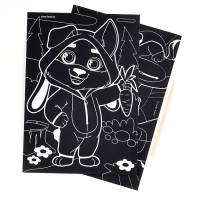 Гравюра детская &laquo;Мои друзья&raquo; с цветным эффектом, набор 2 шт, А6