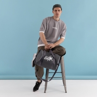 Сумка спортивная мужская, TEXTURA, маленький размер, цвет серый Сумка спортивная мужская, TEXTURA, маленький размер, цвет серый