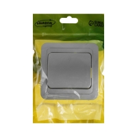 Выключатель проходной Luazon Lighting "Орион", 10 А, 1 клавиша, скрытый, серебристый