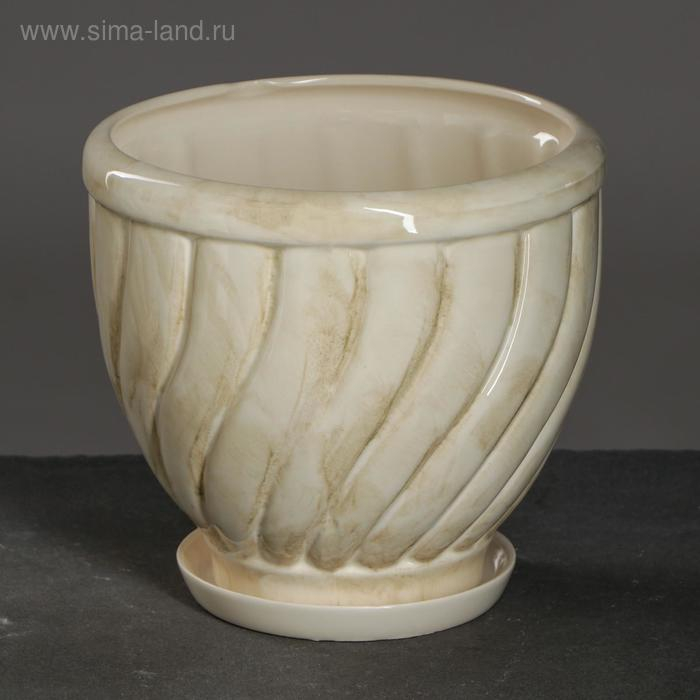 Набор горшков 3шт. "Витой" белый: 16л, 6,5л, 2,5л