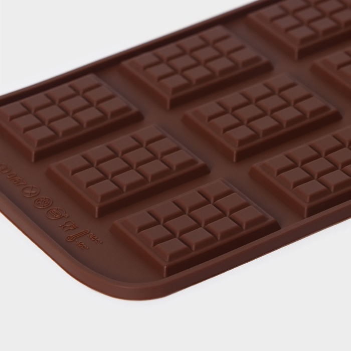 Набор форм для шоколада Доляна, 3 шт, силикон, 21&times;12 см, цвет МИКС