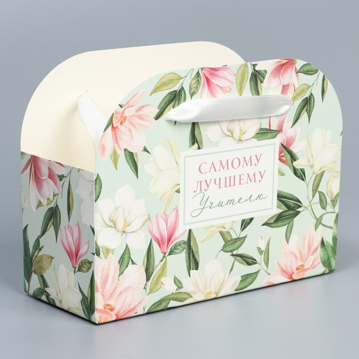 Переноска для цветов складная «Лучшему учителю», 17 × 13 × 7 см Переноска для цветов складная «Лучшему учителю», 17 × 13 × 7 см