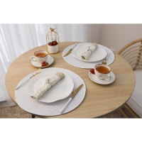 Салфетка сервировочная на стол Доляна &laquo;Лофт&raquo;, d=38 см, цвет белый