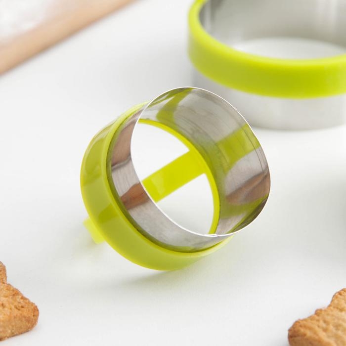 Набор форм для печенья KONFINETTA &laquo;Круг&raquo;, 7&times;4,5 см, 3 шт, цвет МИКС