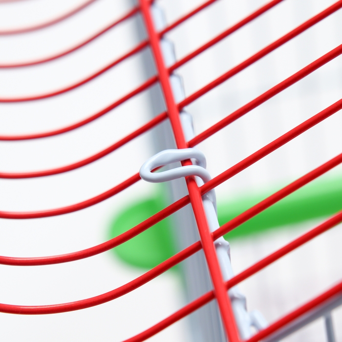 Клетка для птиц укомплектованная Bd-1/1d, 30 х 23 х 39 см, красная (фасовка 12 шт)