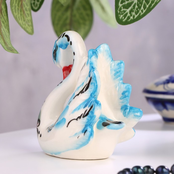 Сувенир "Лебедь", гжель цвет