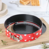 Форма для выпечки Доляна &laquo;Флорсет&raquo;, 24&times;6,5 см, съёмное дно, антипригарное покрытие, рисунок МИКС