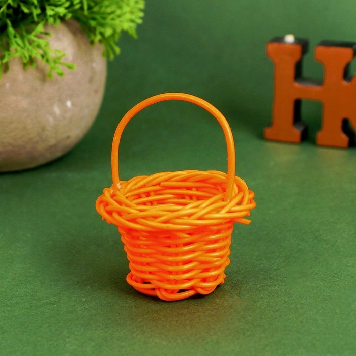 Кукольная миниатюра &laquo;Корзинка&raquo;, цвета МИКС