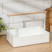 Корзинка для мелочей Доляна «Эстетика», 31,5×19×25,5 см, цвет белый Корзинка для мелочей Доляна «Эстетика», 31,5×19×25,5 см, цвет белый