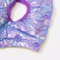 Куртка для собак двухсторонняя с утяжкой, размер 10 (ДС 25, ОГ 34,ОШ 24),фиолетовая/жёлтая Куртка для собак двухсторонняя с утяжкой, размер 10 (ДС 25, ОГ 34,ОШ 24),фиолетовая/жёлтая