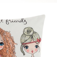 Наволочка декоративная Этель Девичьи истории&raquo;Подружки&raquo; 40х40 см, велюр