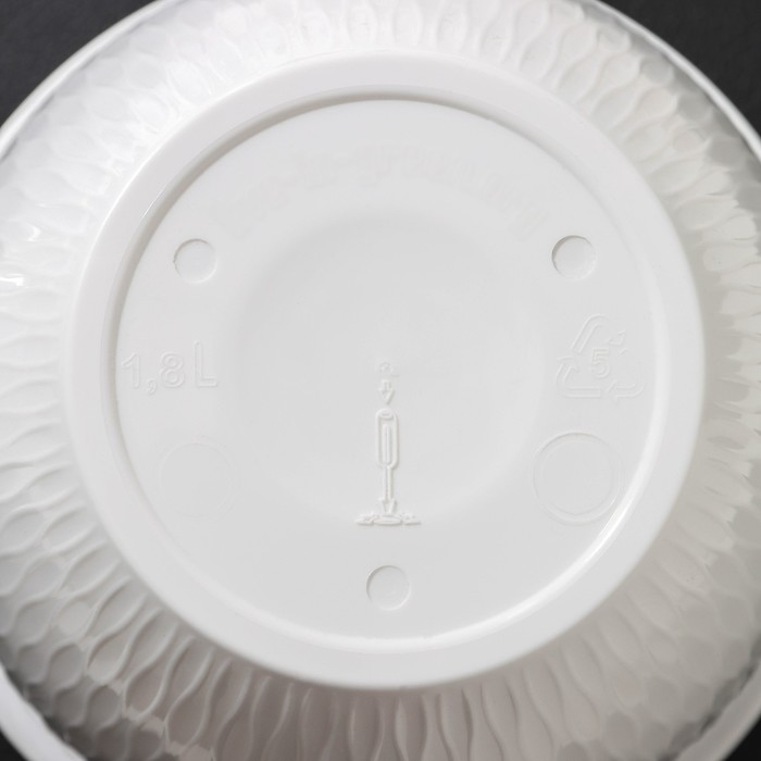 Цветочный горшок с поддоном &laquo;Корсика&raquo;, 1,8 л, d=17, цвет белый