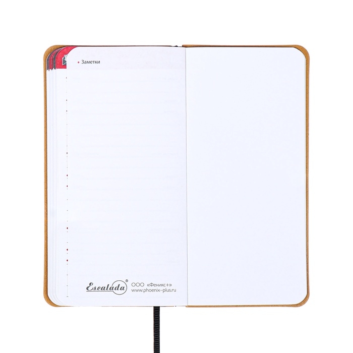 Книжка д/зап лог и парол А7+ 56л ESCALADA, мяг обл, иск кож, тис ф, ляс, бл 70г/м&sup2;, чёрный