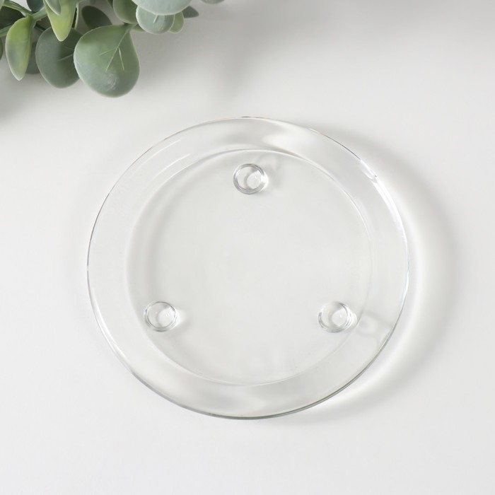 Подсвечник стеклянный для широких свечей d 7,7 см Подсвечник стеклянный для широких свечей d 7,7 см