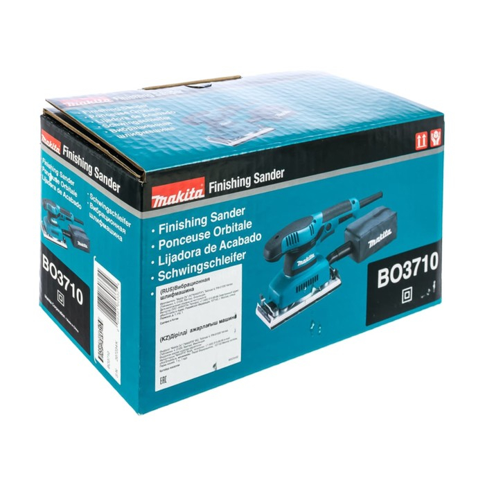 Вибрационная шлифмашина Makita BO3710, 190 Вт, 93х228 мм, 11000 об/м Вибрационная шлифмашина Makita BO3710, 190 Вт, 93х228 мм, 11000 об/м