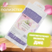 Набор ниток мулине №155, 8 &plusmn; 1 м, 6 шт, цвет сине-фиолетовый