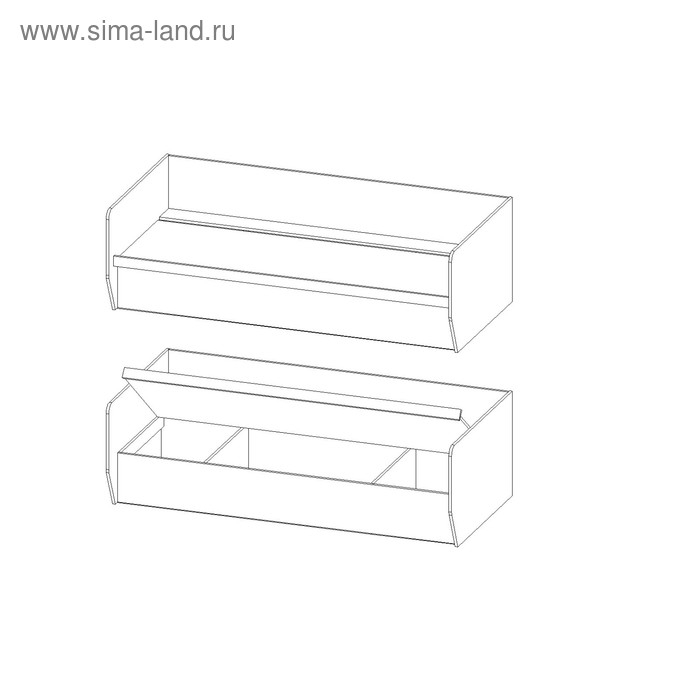 Кровать Зефир 1 с подъемным механизмом, 2032х935х615, Ясень шимо светлый