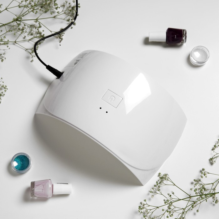 Лампа для гель-лака Luazon LUF-20, LED, 24 Вт, 15 диодов, таймер 30/60 с, USB, белая Лампа для гель-лака Luazon LUF-20, LED, 24 Вт, 15 диодов, таймер 30/60 с, USB, белая