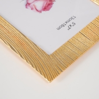 Фоторамка металл, стекло 13х18 см "Золотые нити" 1,5х16х21 см