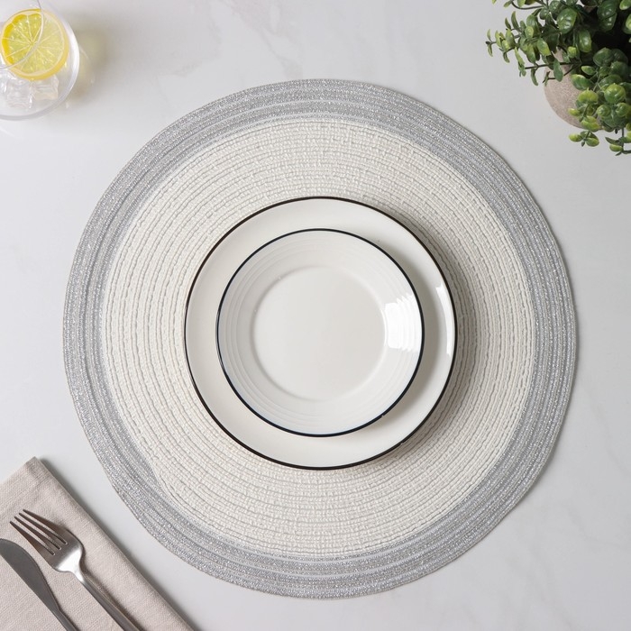 Салфетка сервировочная на стол Доляна «Лана», d=38 см, цвет белый Салфетка сервировочная на стол Доляна «Лана», d=38 см, цвет белый