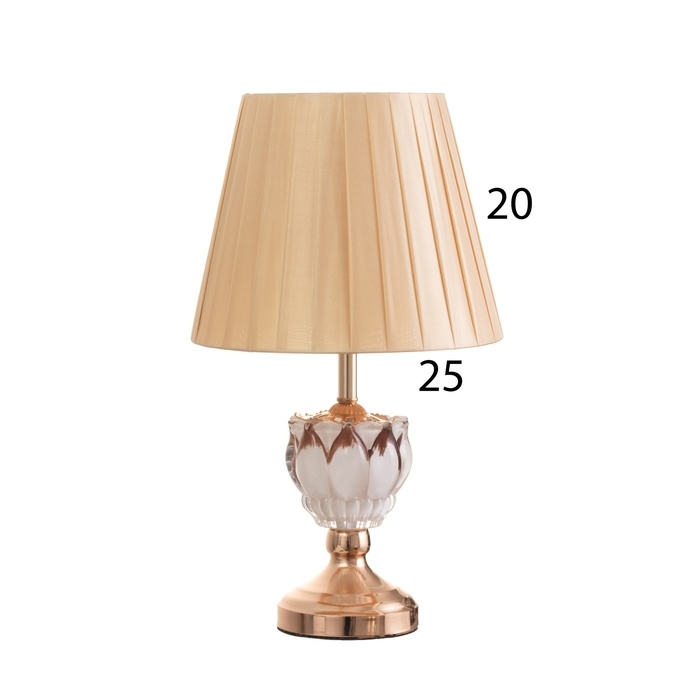 Лампа настольная "Инез" 1х40Вт Е27 1х4Вт LED золото/бежевый 25х25х45см