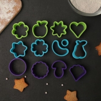 Набор форм для печенья Доляна &laquo;Фанты&raquo;, 13 шт, h=1,8 см, цвет МИКС