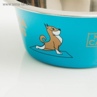 Миска стандартная "Пижон. Yoga Dog", 450 мл, синяя Миска стандартная "Пижон. Yoga Dog", 450 мл, синяя