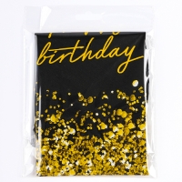 Воздушный шар фольгированный 18" &laquo;Happy Birthday&raquo; золото, круг