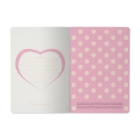 Тетрадь 40 листов в клетку сшивная BrunoVisconti FROM HEART TO HEART, обложка мелованный картон, soft touch, фольга, тонированный блок 70 г/м2