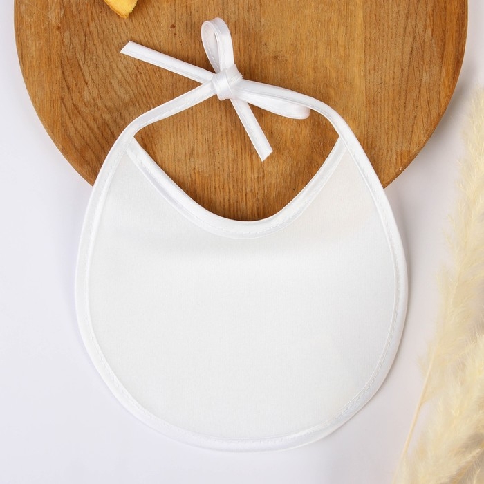 Нагрудник детский 18х18 см., микрофибра с ПВХ  покрытием &laquo;Витоша&raquo;, белый