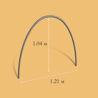 Парник, длина 5 м, оцинкованный профиль из 5 дуг, спанбонд 65 г/м&sup2;, &laquo;Агрощит&raquo;