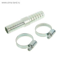 Комплект для ремонта шланга MGF, диаметр 18-20 мм, елочка, переходник тип "С", 2 хомута Комплект для ремонта шланга MGF, диаметр 18-20 мм, елочка, переходник тип "С", 2 хомута