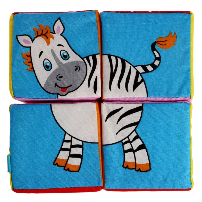 Набор развивающих мягких кубиков &laquo;Собери картинку. Животные 2&raquo;