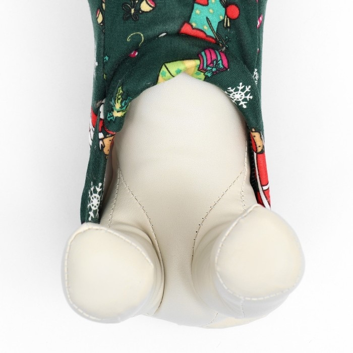 Новый год. Кофта новогодняя для животных Новый год. Кофта новогодняя для животных "Подарки", размер XS, зелёный (ДС 20, ОШ 22, ОГ 30 см)