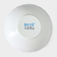 Тарелка глубокая Avvir «Лист папоротника», 600 мл, d=17,5 см, стеклокерамика, цвет белый Тарелка глубокая Avvir «Лист папоротника», 600 мл, d=17,5 см, стеклокерамика, цвет белый